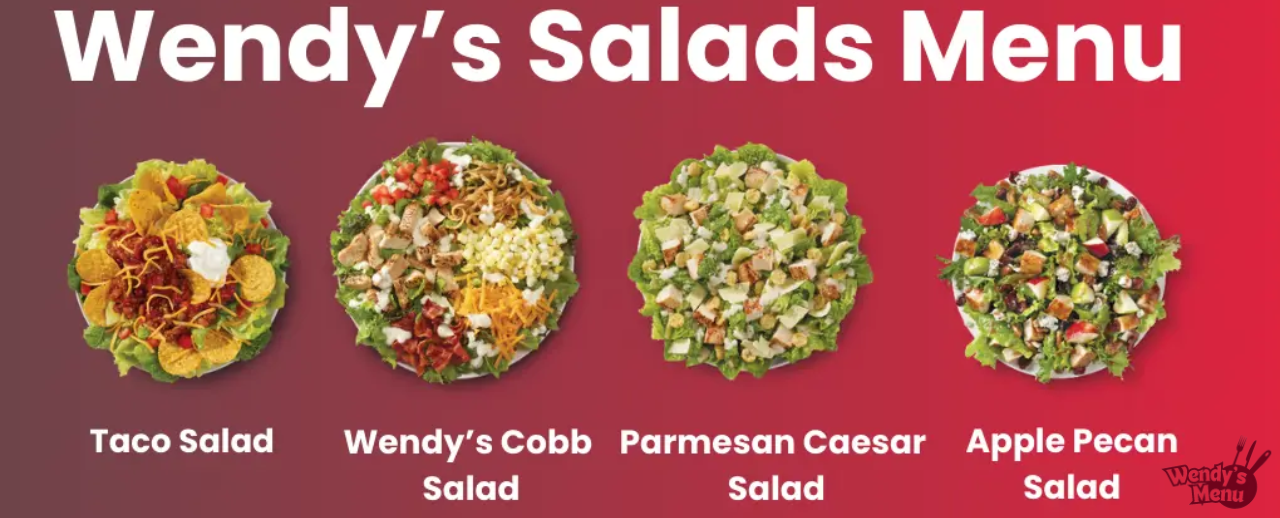 Wendy's Salad Menu 1 Wendy's Salad Menu with Price